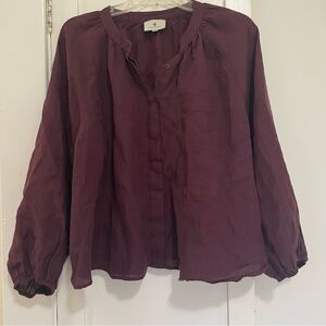 Tuckernuck Dark purple Blouse flowy bohemian size medium